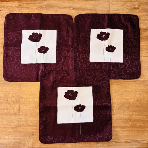 Set plum white poppy - set, of