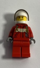 Lego Minifigure, Male Paramedic Pilot with White Helmet, Hospital, Item cty0539