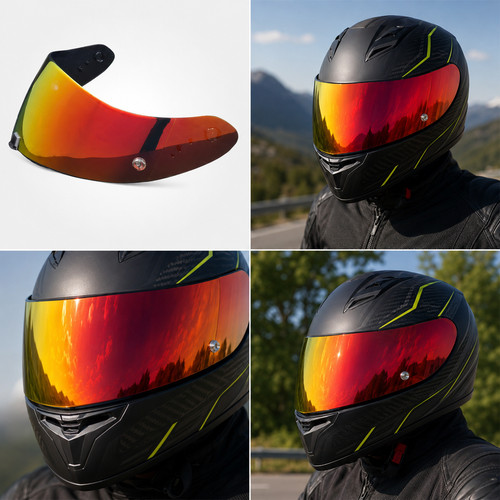 Helmet visor lens plating - lens, uv