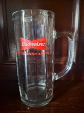 Budweiser 'The Genuine Article' Lager Beer 0.4l Glass Tankard Home Bar Pub 