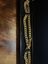 Mens 18 ct Gold PLATED thick Necklace / Chain..weight 108g, 19 inch length ?