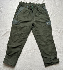Jahti Jakt AIR TEX UPM Mens Size S  Khaki Cargo Pants Pockets Adjustable