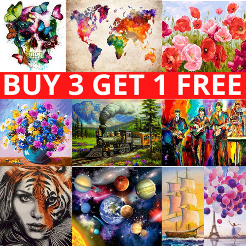 Oil paint numbers canvas - paint, by