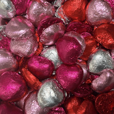 Chocolate Hearts Foil Wrapped