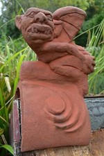 Mooning Gargoyle decorative roof finial half round ridge tile original design