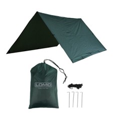 Lomo Bushcraft Tarp  4.5m x 3m Green Canopy Shelter190T Polyester 3000MM Rating