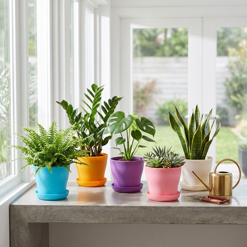 42pcs plastic flower plant - plastic,