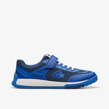 Clarks Boys CICA Star Flex Youth Blue Combination Trainers Textile School
