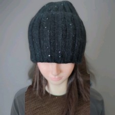 Black Womens Angora Wool Blend