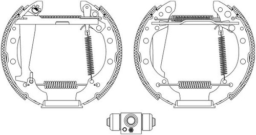 Rear brake shoe - rear, audi