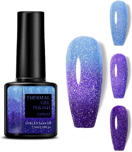 Colour changing gel nail - changing,