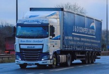 COL PHOTO: J & D COWPER (ROSS-SHIRE) DAF ARTIC CURTAINSIDE TRAILER - SV64 KBJ