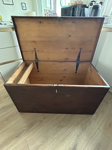 Antique victorian pine box - antique,