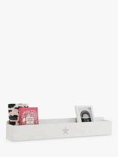 Great Little Trading Co Star Book Ledge Shelf White MDF Kids Storage