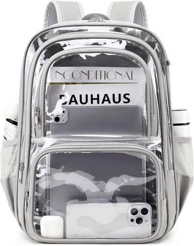 Large clear backpack with - large,