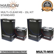 2 X MULTIMIX MULTI CLEAR MS 2K CLEARCOAT KIT 7.5LTR - WITH STANDARD HARDENER