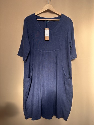 Woolovers 100 linen blue - 100%,
