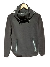Superdry Sport Grey Funnel Neck Hoodie - Unique Design Statement