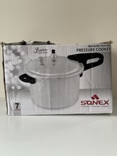 Sonex Bakelite Handle Pressure Cooker 7 Litres Silver - BRAND NEW