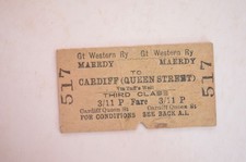 Railway Ticket GWR Maerdy to