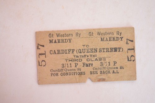 Railway ticket gwr - railway,