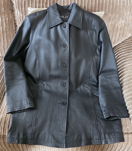 Ladies black milan leather - black,