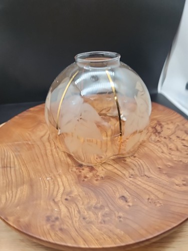 Vintage amber glass lamp - vintage,