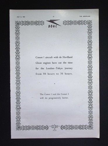 Original 1953 advert boac - original,