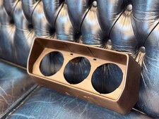 Classic Mini Brown Triple Gauge Instrument Cluster Surround Fascia Speedometer