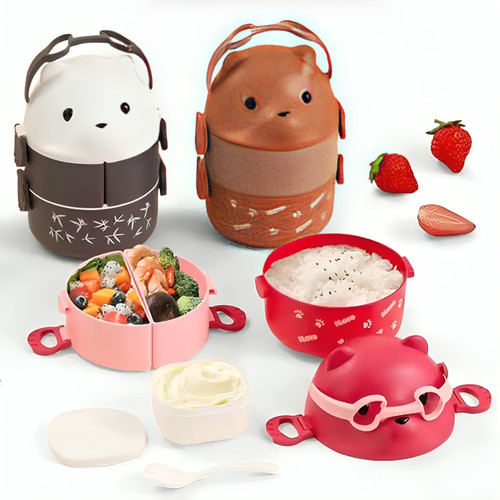 Cute bento lunch box with - bento,