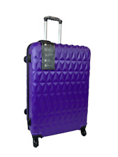 Black/Pink 4 Wheel Spinner Suitcase Hard Shell Luggage Trolley Case in 3 Sizes