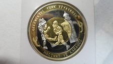 Turkey 7500000 Lira Hacivat Ve Karagoz / Brass Trimetal, 2000, Proof