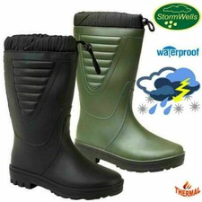 THERMAL LINED WELLY WELLINGTON BOOT FUR WATERPROOF BOOTS WELLIES  - size 9 10