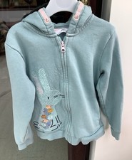 M & S Age 5-6 Hoodie Light Turquoise Good Condition