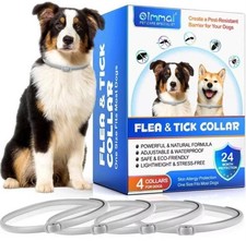 Dog Flea Tick Collar Treatment Pet Adjustable 24 Month Protection 4 Pack Collars