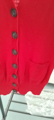 Ladies s red cardigan - m, &