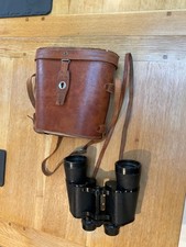 vintage binoculars in leather