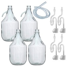 Glass Demijohn 5L 4 Pack Plain