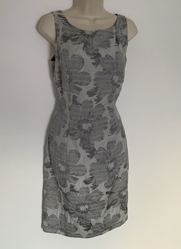 Kaliko grey white floral shift - floral,