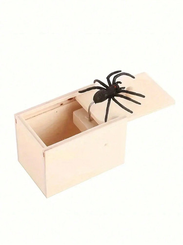 Spider box prank wooden - a,