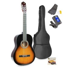 Sunburst Classical Acoustic Guitar Starter Kit - Beginner Friendly Set