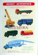 1950s DINKY Foden & Army Trucks, Car Transporter ADVERT Vintage Print Ad 677-06