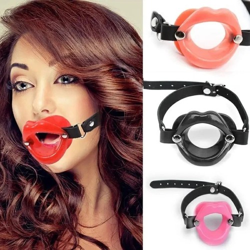 Open mouth gag lips silicone - open,