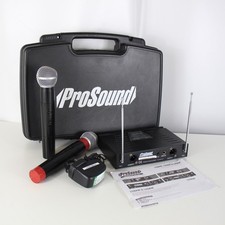 PROSOUND L59AW VHF Wireless Twin Microphone Vocal Artist Portable Hard Case -EHB