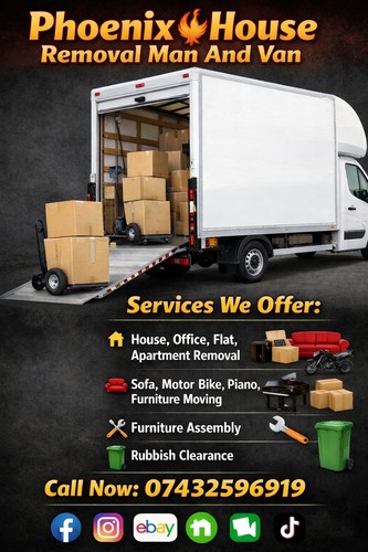 Man and van hire house - and,