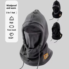 Windproof Balaclava Winter Hat Plush Neck Cover Warmer  for Men Women