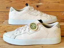 Adidas Sleek Series Low Leather Trainers UK6.5/US8/EU40 EG7753 Linen/White