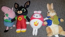 Cbeebies Plush Toys Peter Rabbit Bing Hoppity Voosh Peppa Pig Bundle