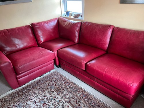Natural leather corner - natural,