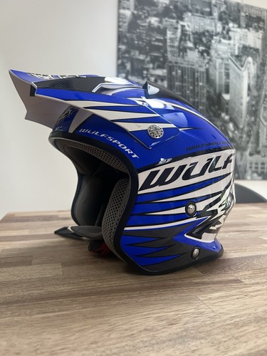Wulf kids trials helmet - kids, blue